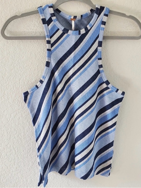 Free People Tops - 3 for $50 Free People Light Blue & Navy Striped Racerback Tank